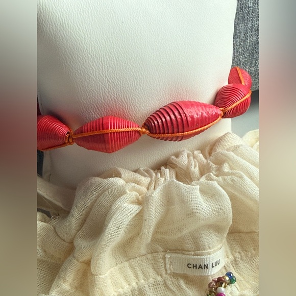 Chan Luu Beaded Bracelet Vibrant Chunky Beads Pull Tie Colorful Pink Red - Picture 9 of 10